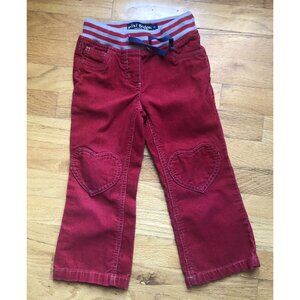 Mini Boden Red Cord Pants Size 4
